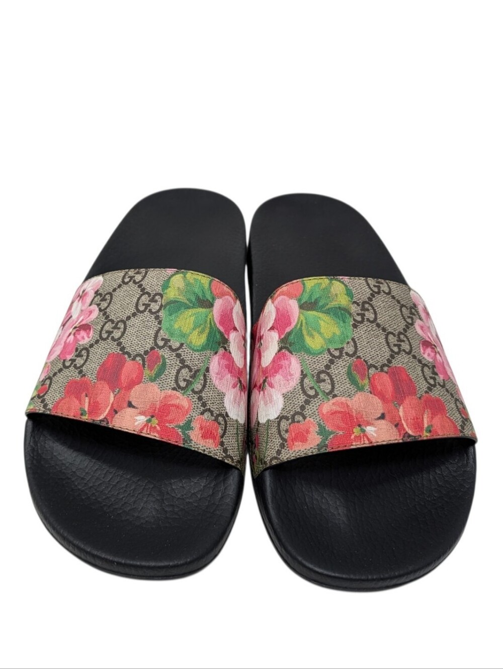 NIB Gucci GG Web Supreme Bloom Pursuit Floral Slide Sandals Size EU 40 - Picture 6 of 10